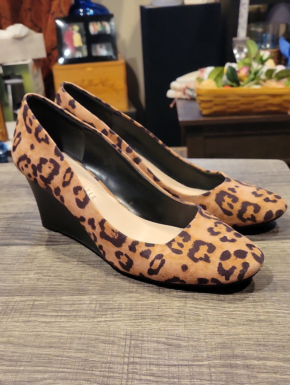5 For 25.00/Leopard Print Wedges,sz.8.5 Ladies,Clean.GUC